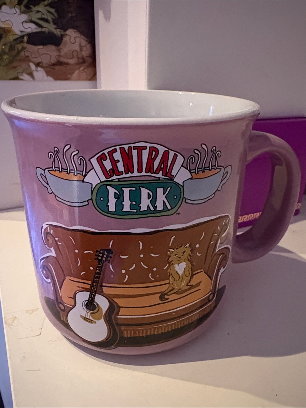FRIENDS Pink Central Perk Couch Logo Coffee Mug